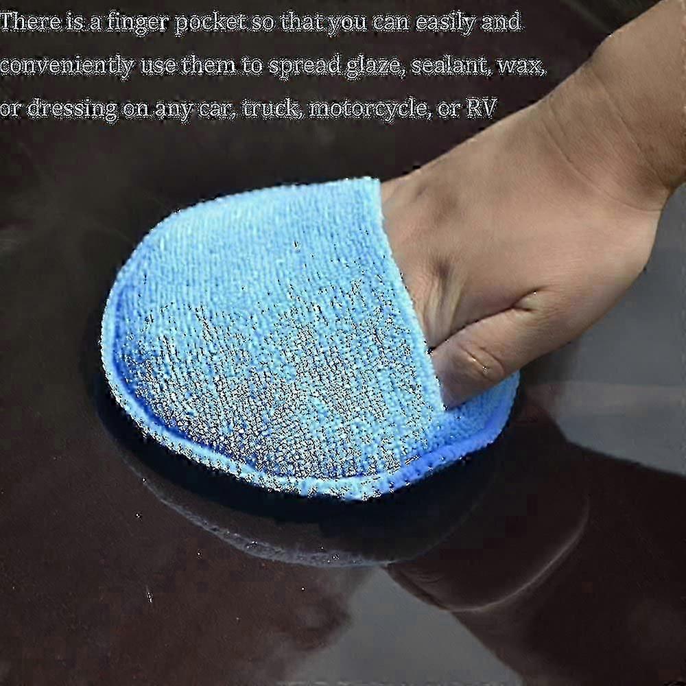 5 Pack Microfiber Wax Applicator, Ultra-soft Microfiber Wax Applicator Pads Wit