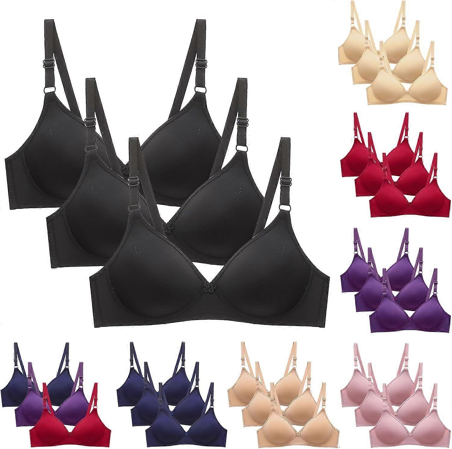 2025 Latest Model  3 Pack Wireless Bras for Women Full Coverage Everyday Bras