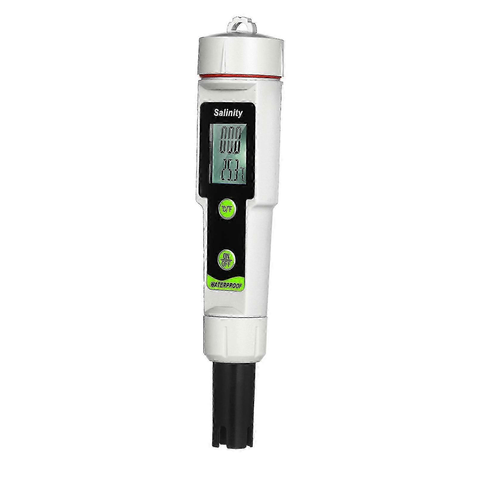 Pen-Type Salinity Tester with Backlit LCD - 0-200PPT Salt Meter for Aquariums, Hydroponics & Pool Water Testing_MM2