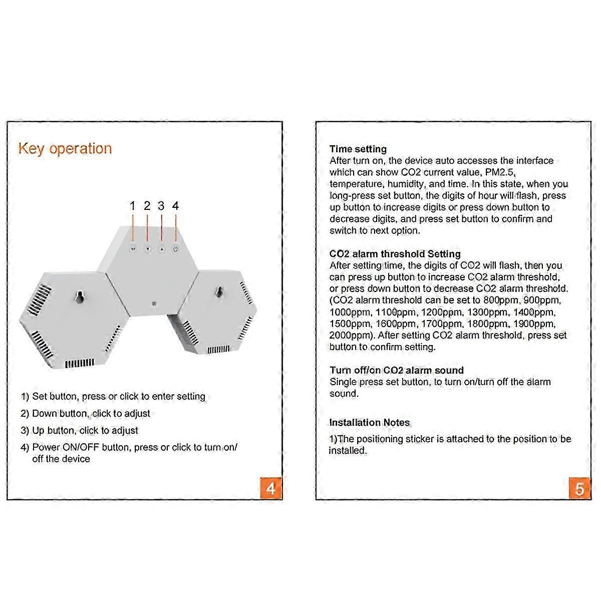 Air Quality Detector Monitor Indoor Tester Carbon Dioxide Sensor