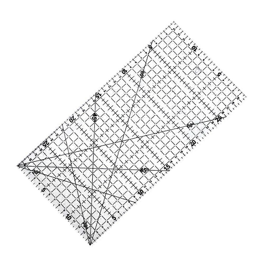 DIY Quilter's Ruler Sewing Ruler Tool with Grid Lines for Easy Precision Slitting