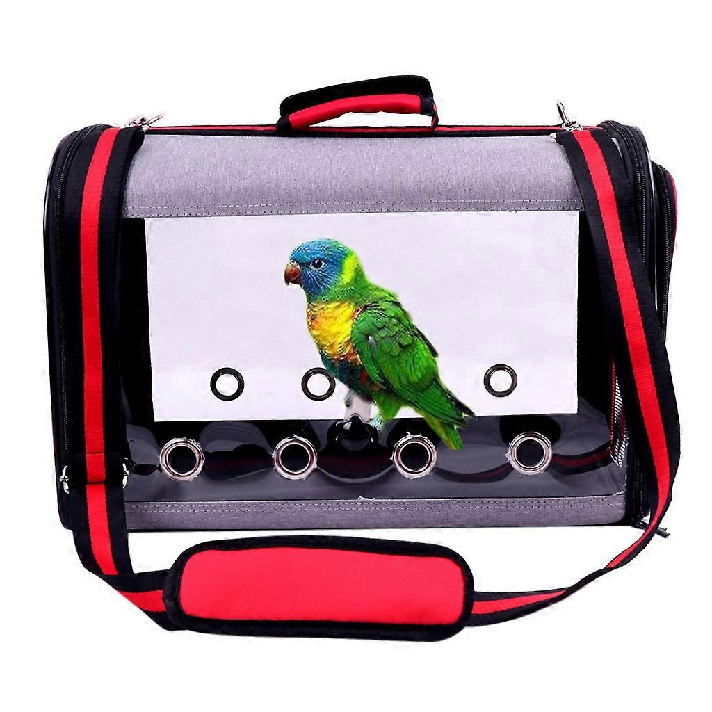 Bird Travel Cage Breathable Parrot for Carrier with Handle Clear View Carrying Bag Easy to Clean for Conure Finch Lovebi