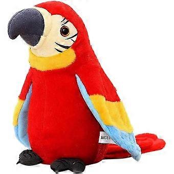 Talking Macaw Parrot Repeat What You Say Stuffed Animal Plush Toy red