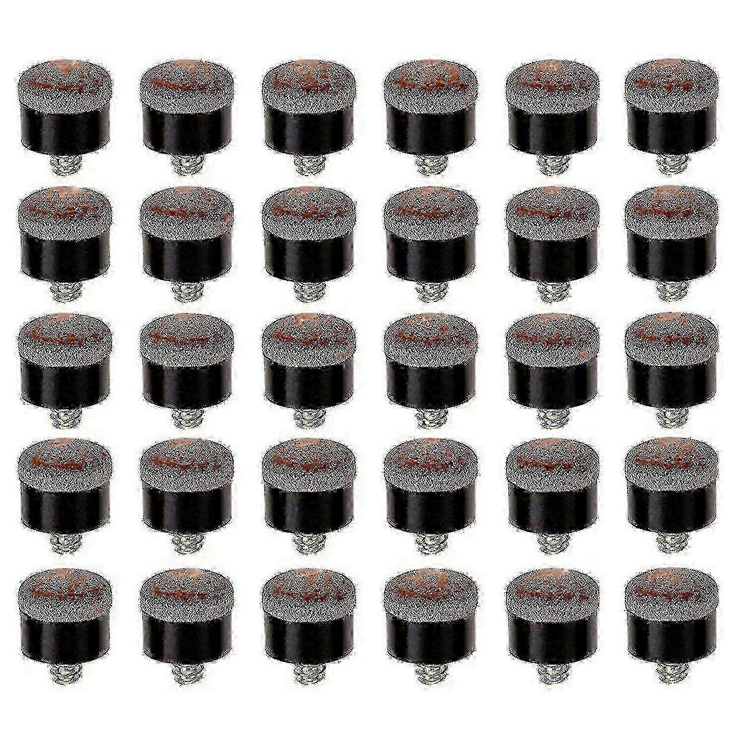 30-Pack 12mm Screw-In Pool Cue Tips for Pool & Snooker Cues