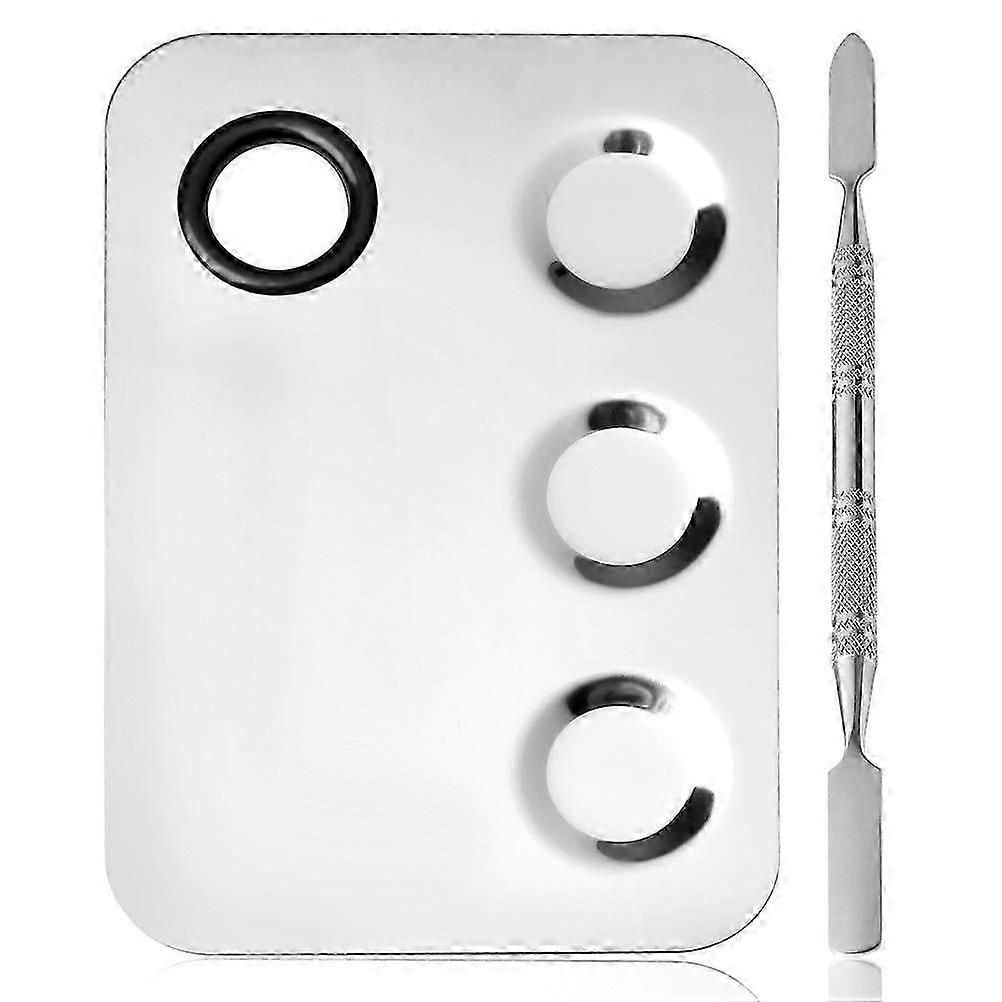 6" x 4" sminkepalett i rustfritt stål for kosmetisk blanding