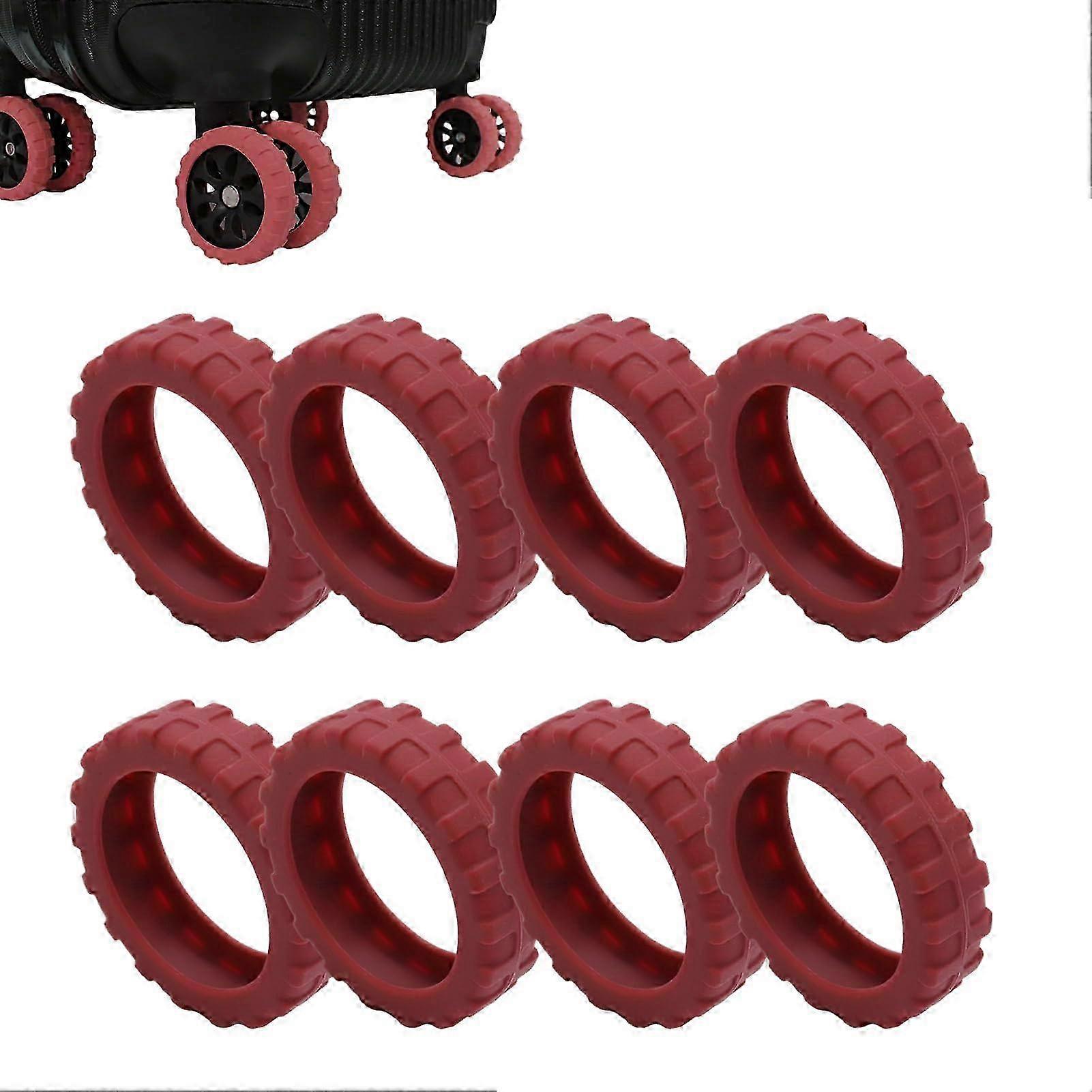 2.17-2.68インチホイール用ラゲッジホイールカバー、レッドトラベルアクセサリー