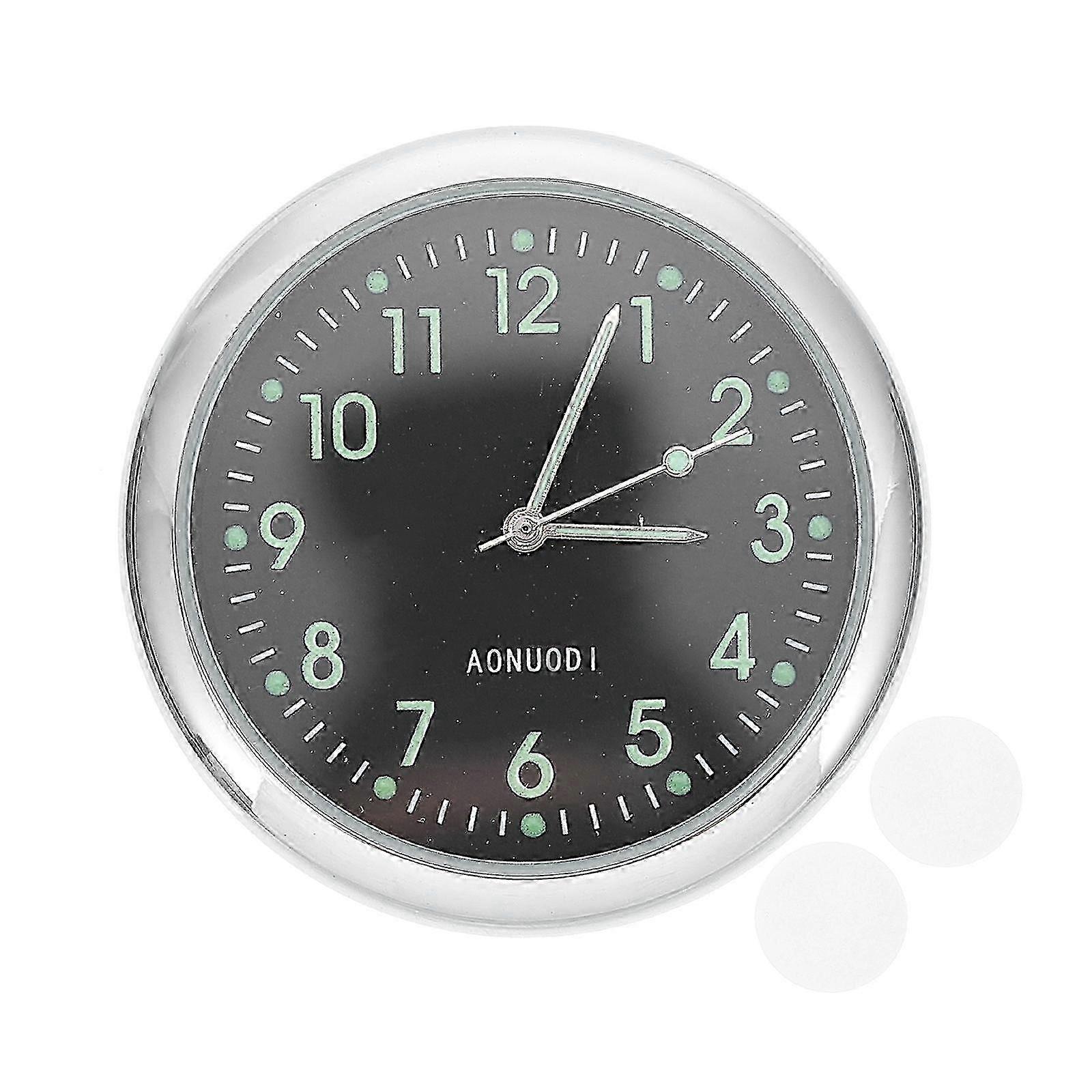 Stick-on Clock Decorative Car Metal Digital for Decor