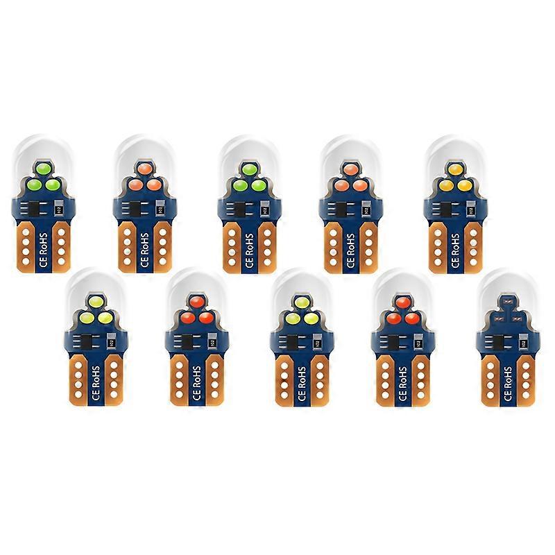 10pcs W5W Width Indicator Light Flashing LED Crystal License Plate Light