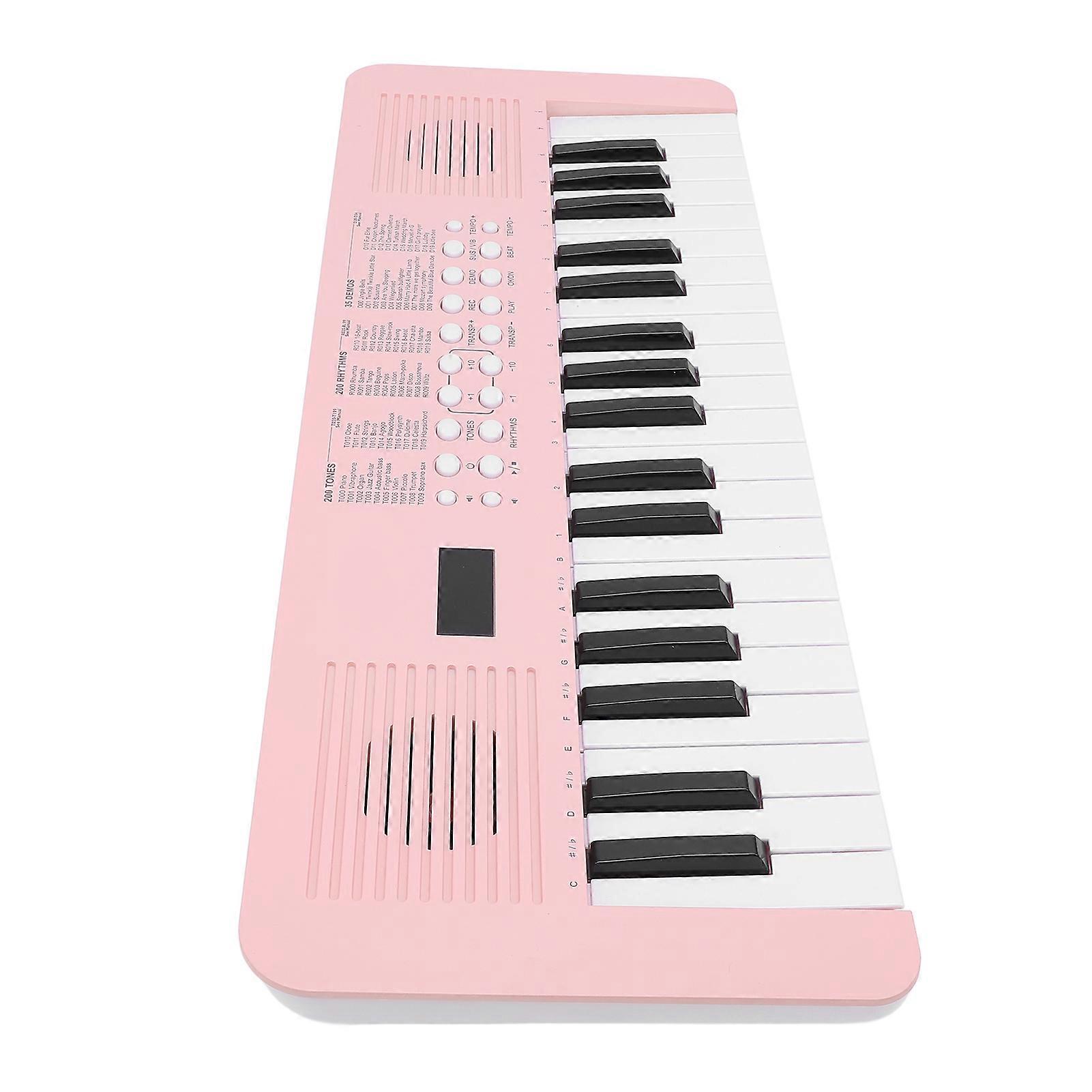 37 Key Electronic Keyboard 200 Tones 200 Rhythms 35 Demos Multi Functional Digital Piano Keyboard Instrument with Mic Roseate