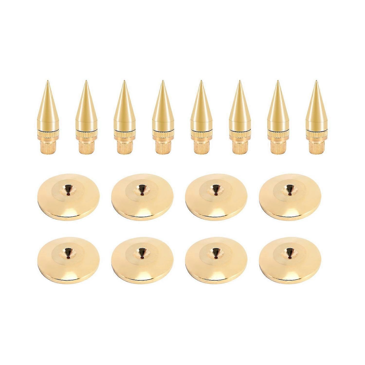 8 Pairs 6 X 36mm Copper Speaker Isolation Stand + Pad Feet Mat Speaker Isolation Speaker Isolation