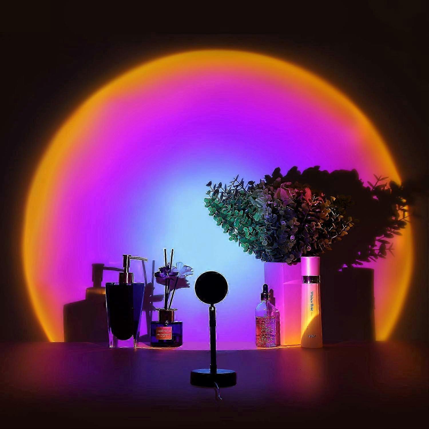 2025 New Sunset Projection Lamp, LED Night Light Projector, Romantic Visual Light Suitable for Home Parties and Living Spaces