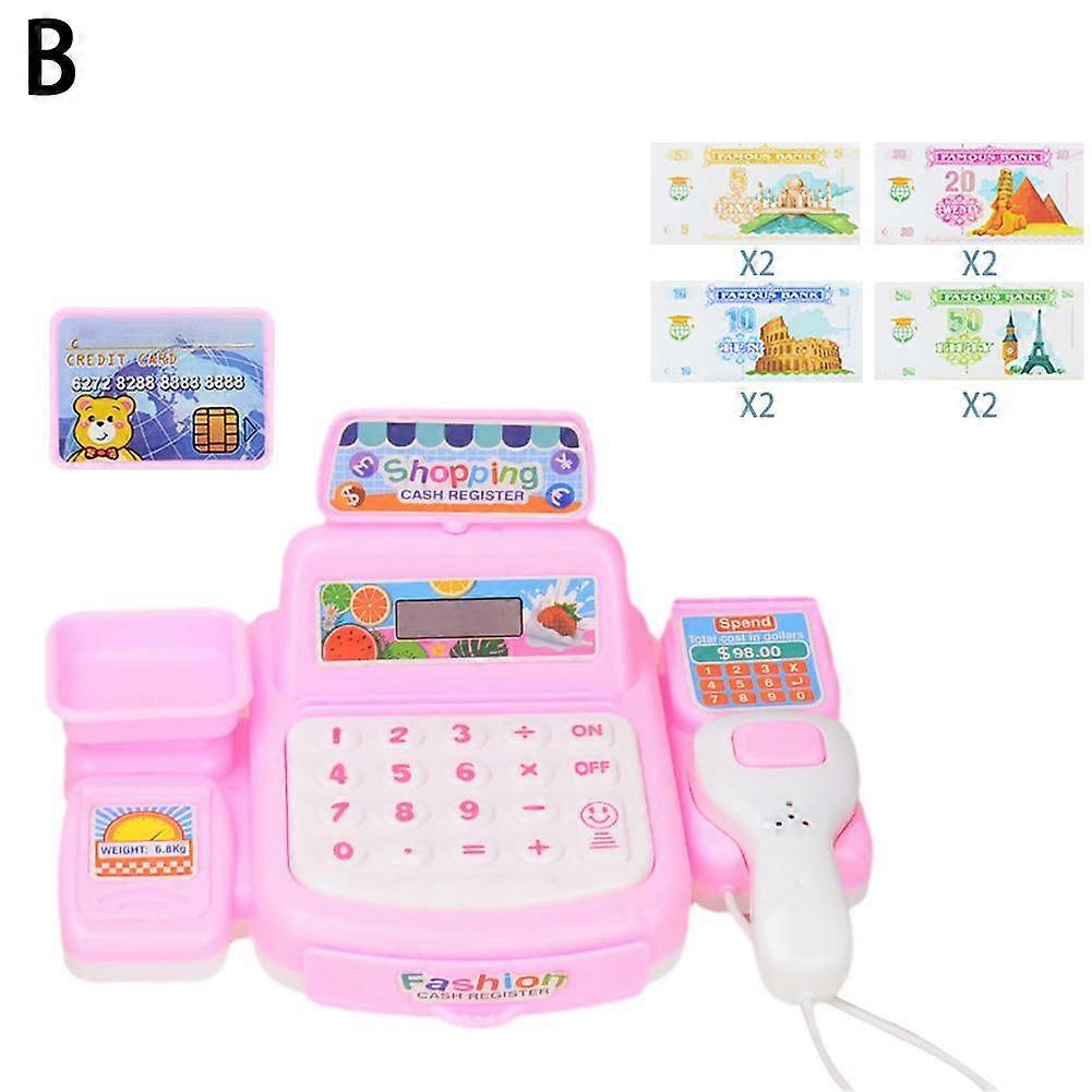 Kids Cash Register Toy with Digital Display Play Money Math Learning Pretend Play