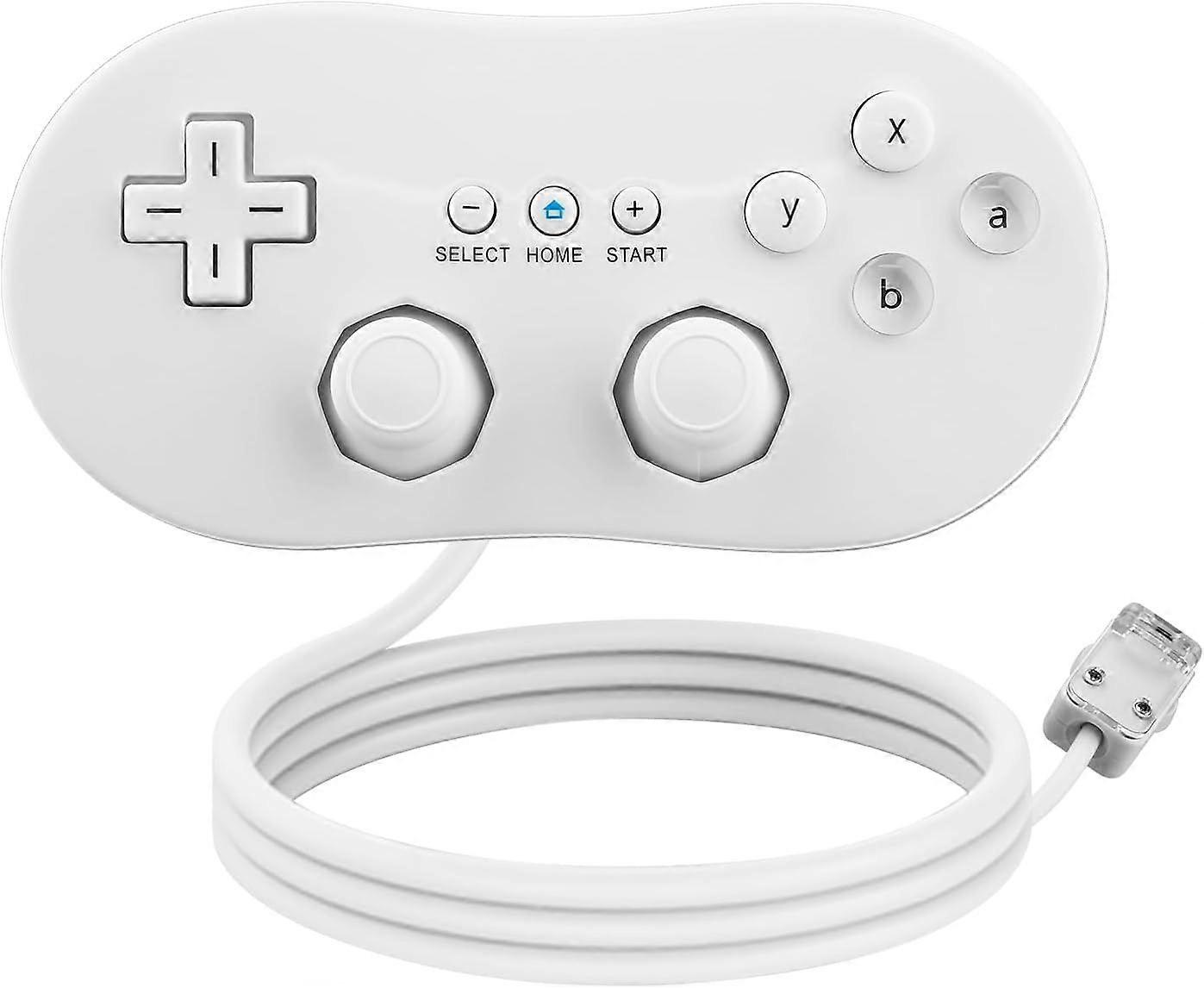 Wired Classic Controller Gamepad Joystick for Nintendo Wii Remote Console Video Game Color White