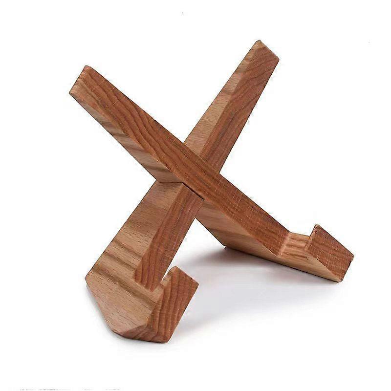 Book Holder - Multifunctional Book Stand - Cookbook Holder - Cookbook Stand - Compact and Durable - Universal - Wood - Brown - 8.5*7*4.5inch