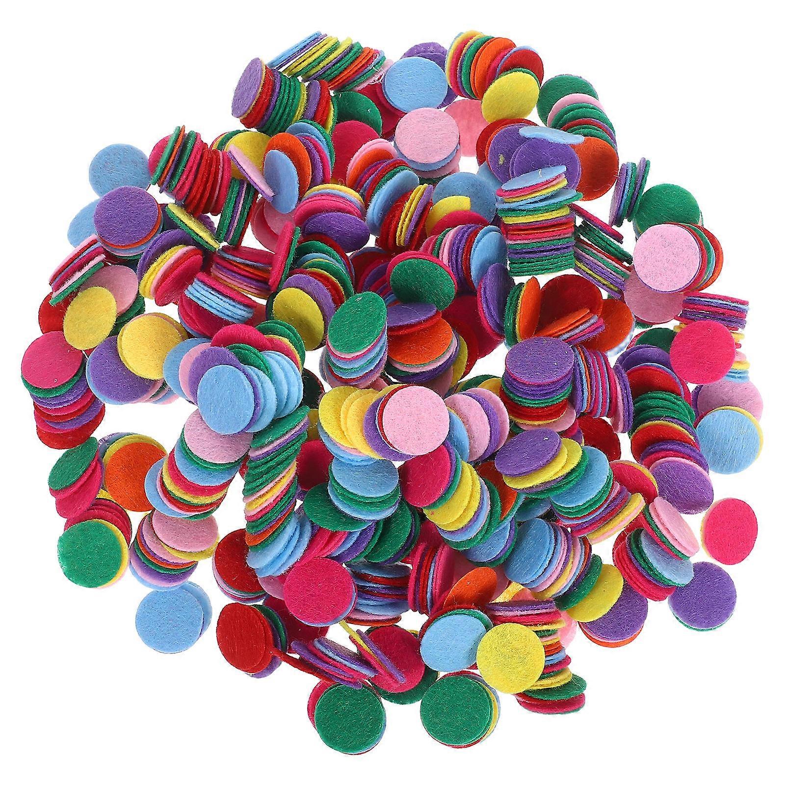 Felt Pieces Round Pads Assorted Color For Diy Projects Sewing Crafting Versatile 1000Pcs