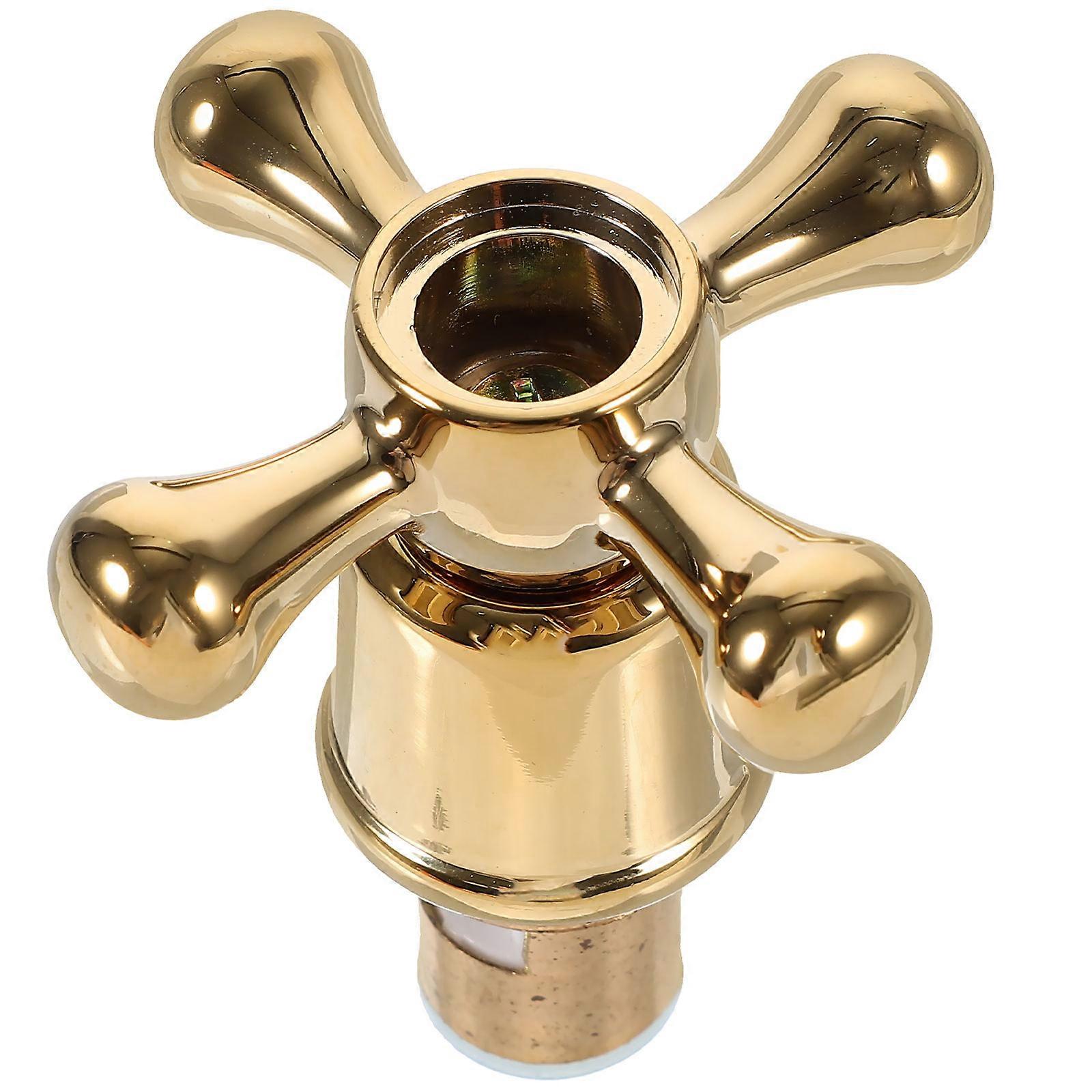 Cold Hot Faucet Handle Brass Victorian Style Homeowners Kitchen Faucet 1 Set