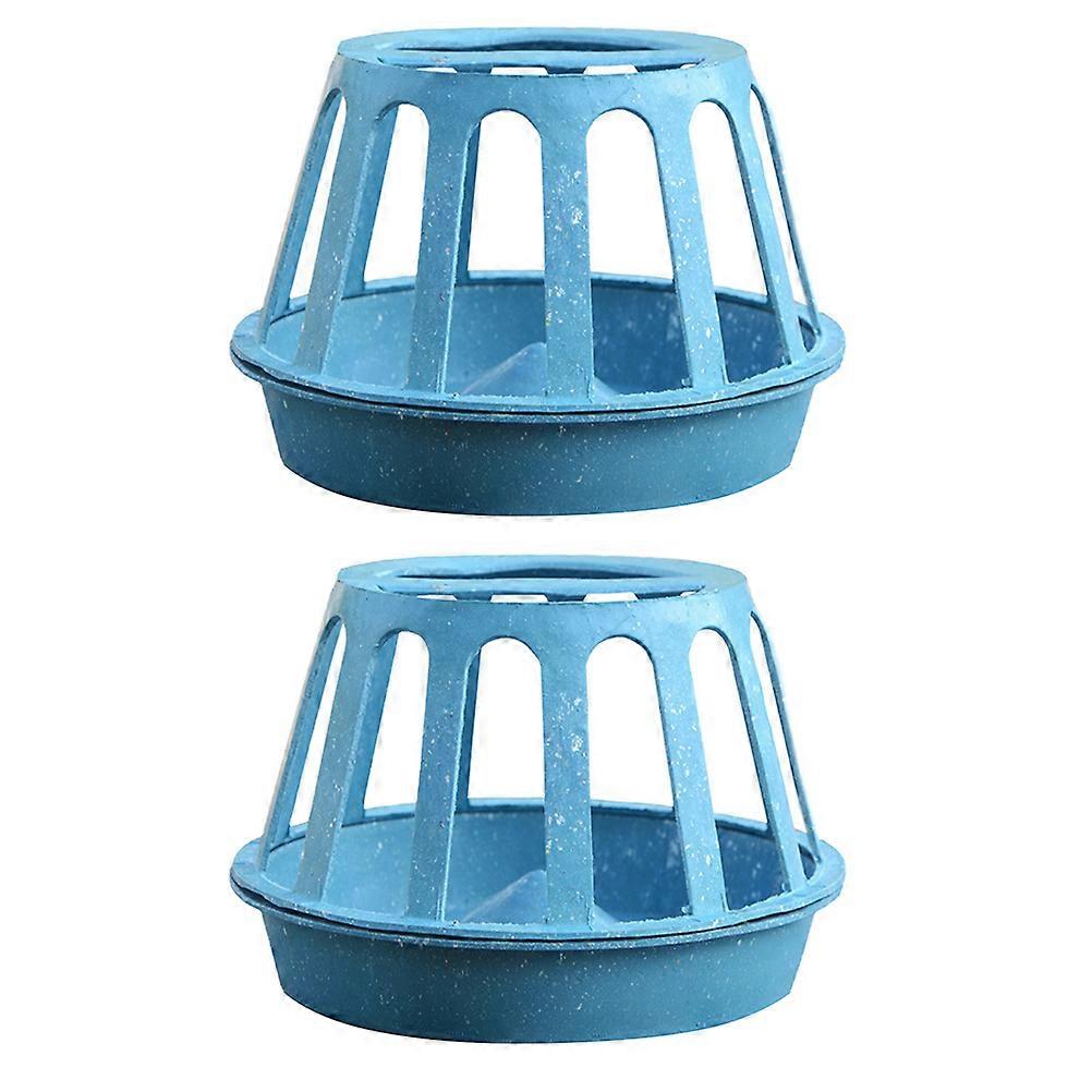 Chicken Feeders Poultry Feeding Tray PE Material for Chickens Ducks Geese Pigeons Farm Use 2Pcs