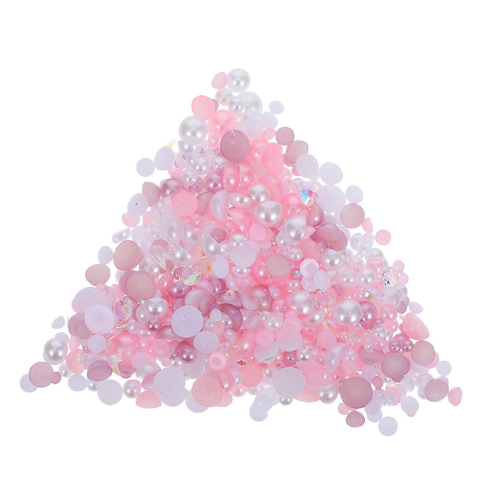 Flatback Half Round Pearls Assorted Color Scrapbooking Phone Case Decoration Resin Flatback Pearls for Nail Bag