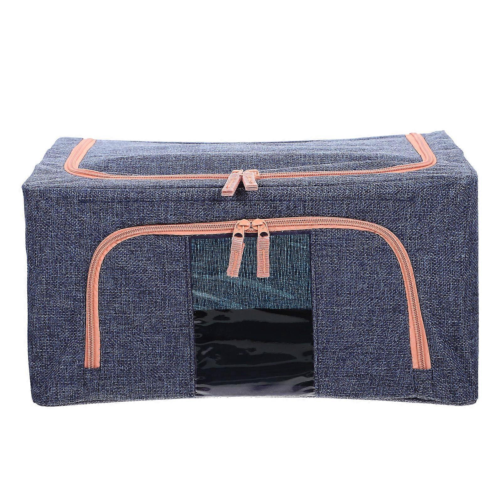 Fabric Storage Box with Lid and Zipper – Clothes, Bedding, and Linen Organizer for Bedroom, Living Room, Dorm, and Nursery Use
