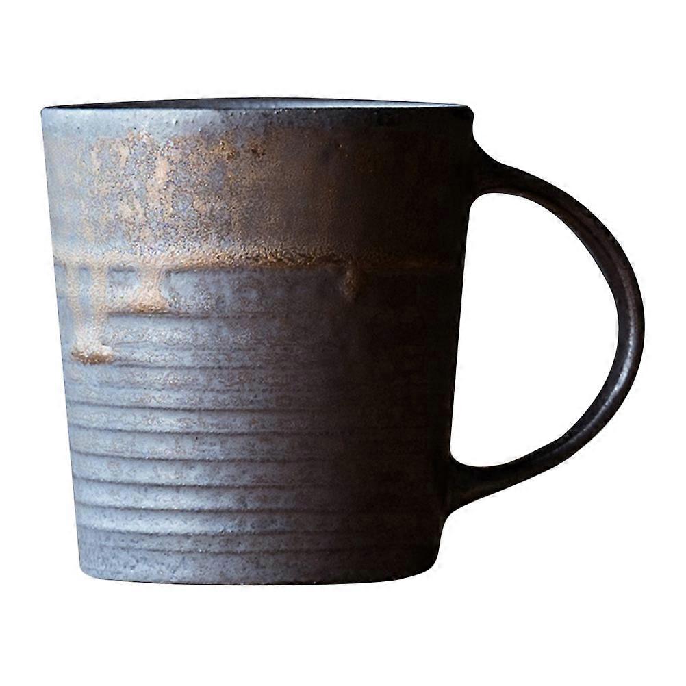 Retro Ceramic Coffee Mug, Lightweight Handheld Beverage Cup with Comfortable Handle for Tea and Drinks, Safe Material for Office and Home Use