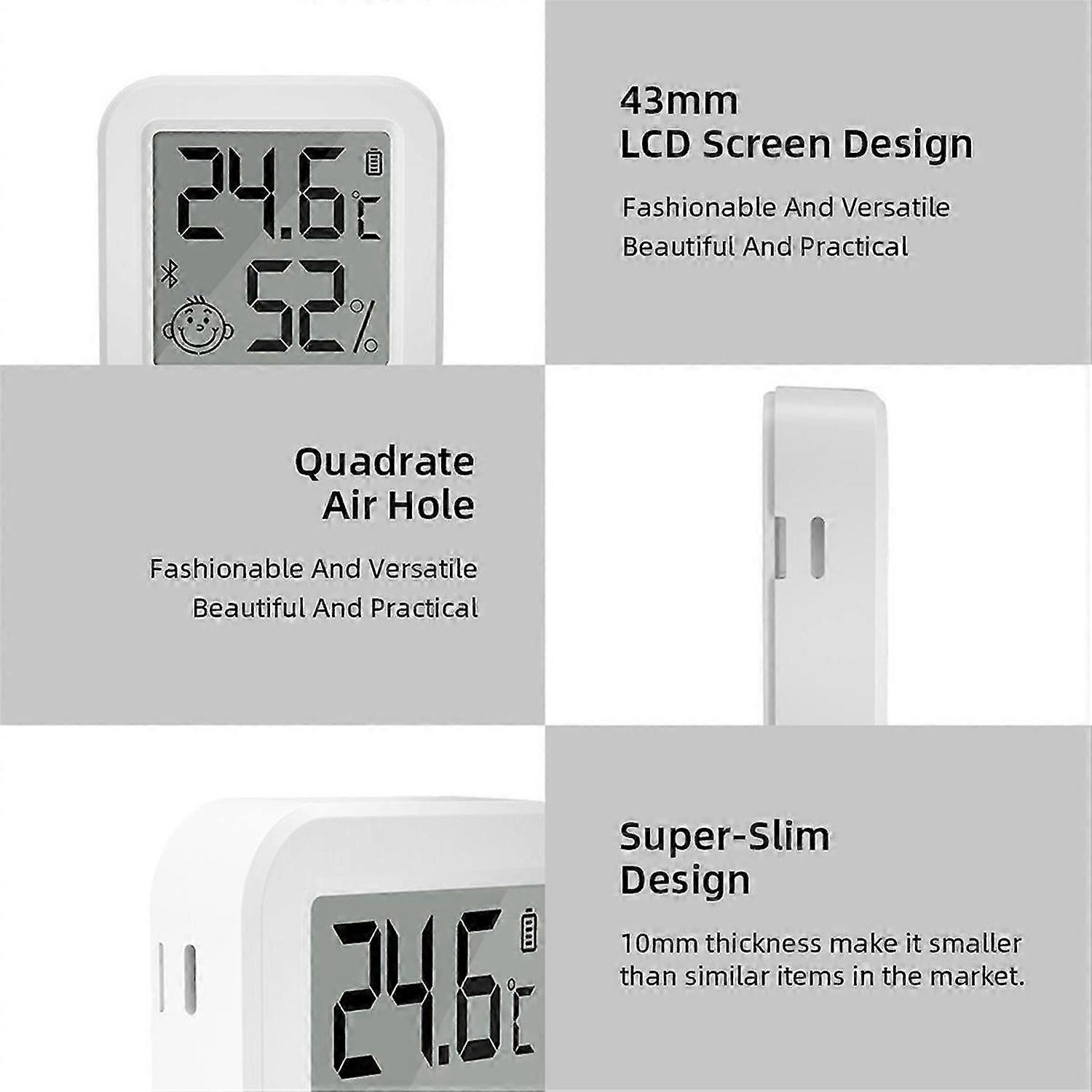 Smart Zigbee Temperature and Humidity Detector Sensor APP Real Time Monitoring LCD Screen Diaplay Wo