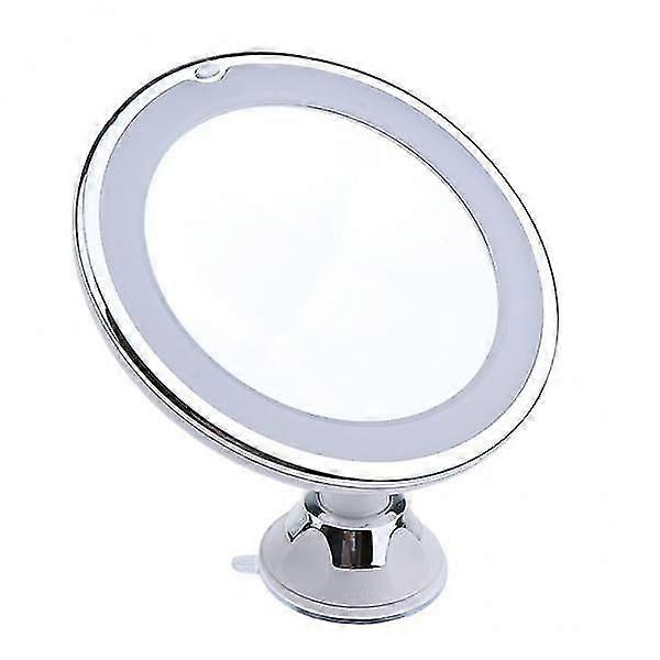 3x6.7 "LED Douche Cosmétique Rasage Aspirateur Miroir 10x Magnification 360 Pivot
