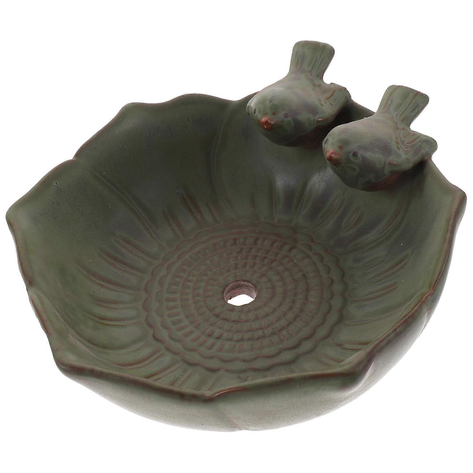 Ceramic Flowerpot Creative Design Succulent Plant Pot Dark for Windowsill 1Set
