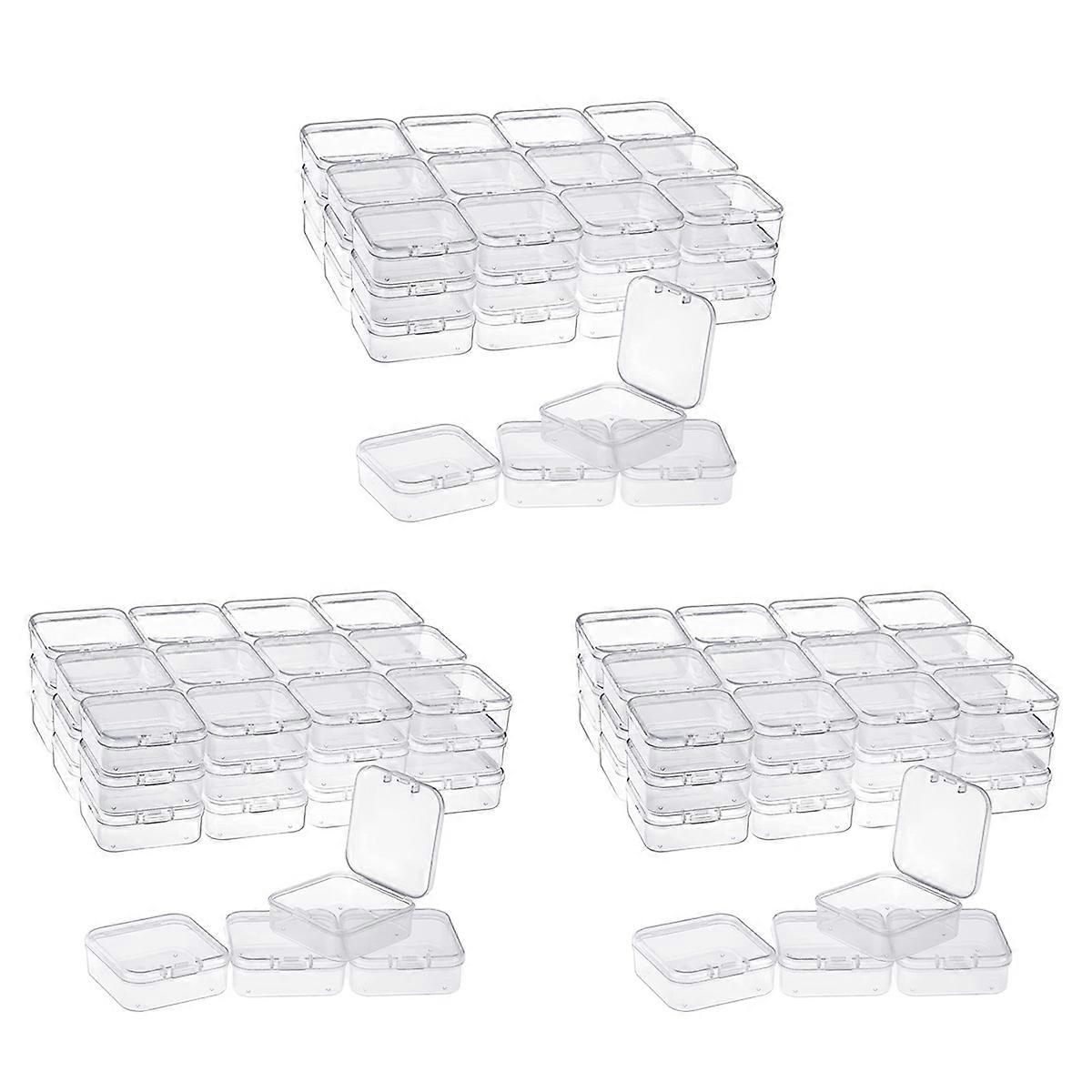 40 Pack Pack Clear Plastic Beads Storage Containers Box