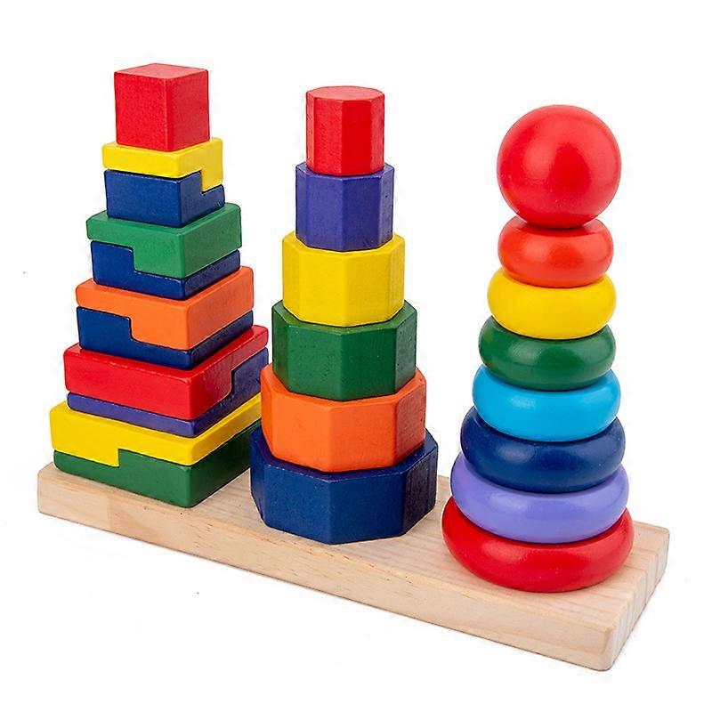 Geometric Stacking Toy - Developing Toy, Motor Skills, Problem Solving, 2+, Gift For Boy or Girl