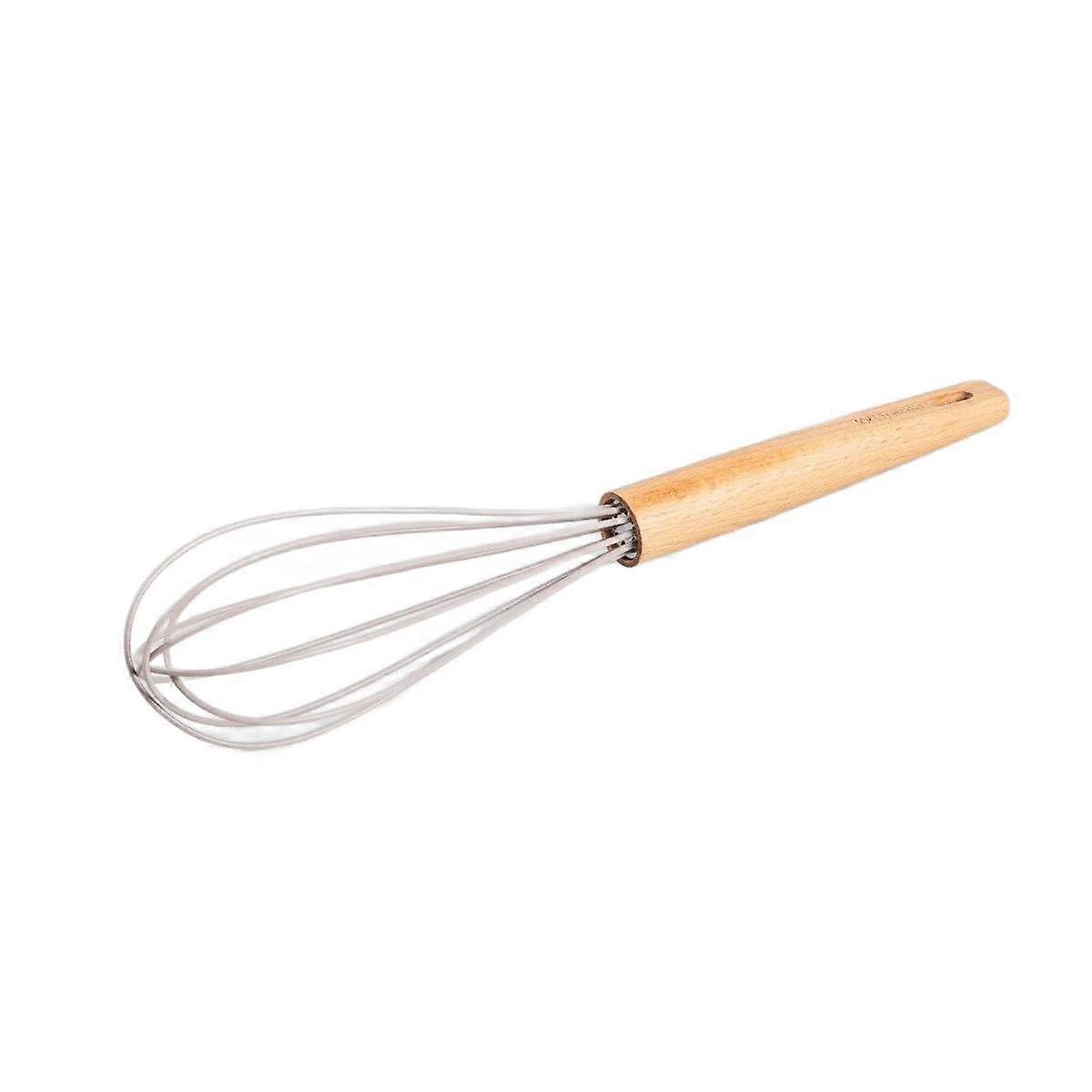Wooden And Silicone Whisk, 30 X 5 Cm, For Eggs, Cream And Cakes