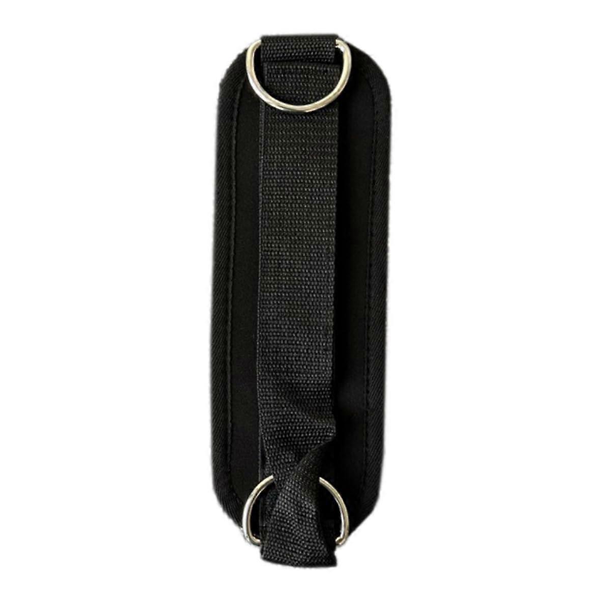 Foot Loops Pack of 2 with D Rings, Adjustable Ankle Straps and Leg Cuffs for Fitness Training, Black Color