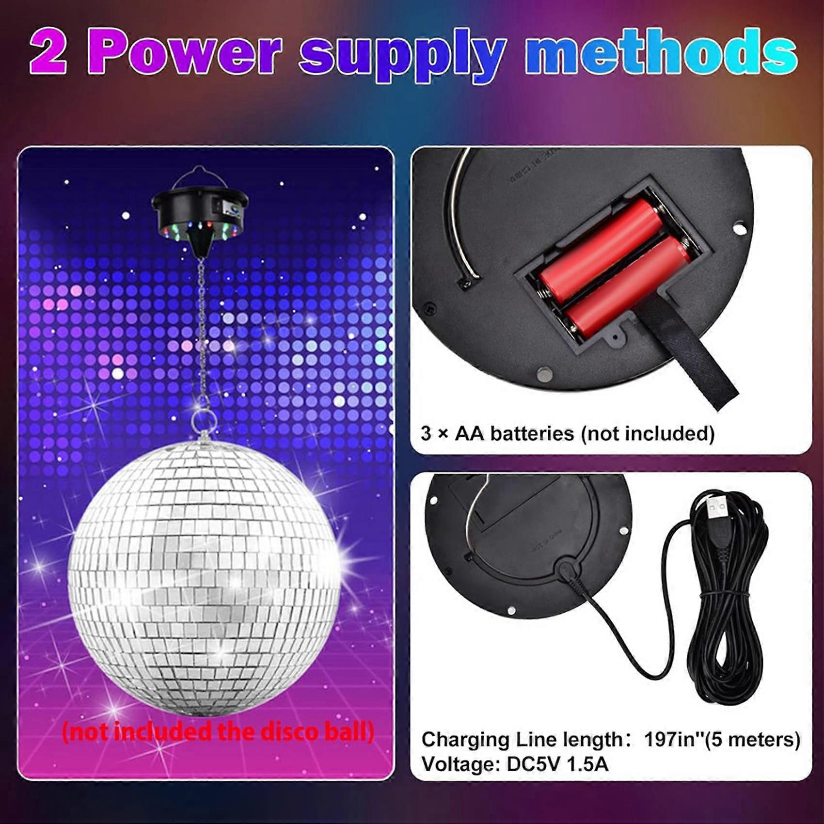 Rotating Disco Ball Motor Lights with Remote,18 LEDs