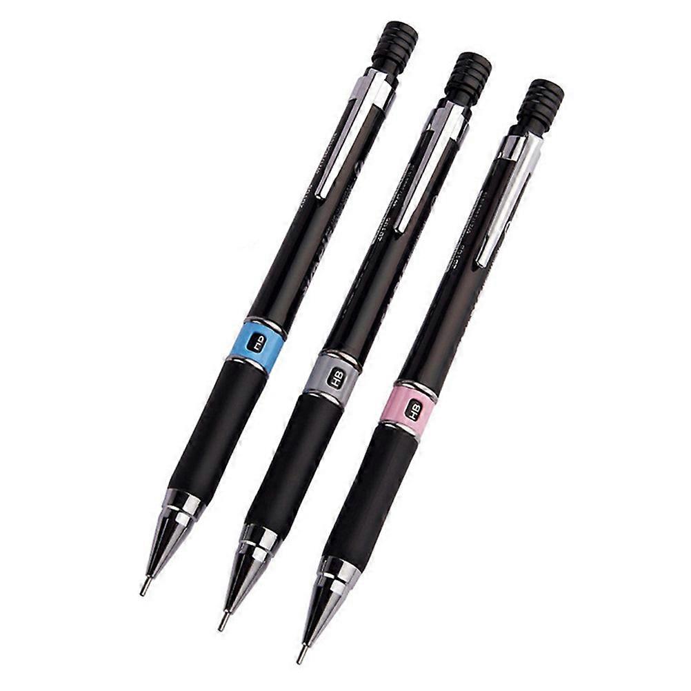Drafting Mechanical Pencil Refill Sets Cylindrical Shape for Home School Outdoor 0.7mm 3Pcs Pencil 3Pcs 2B