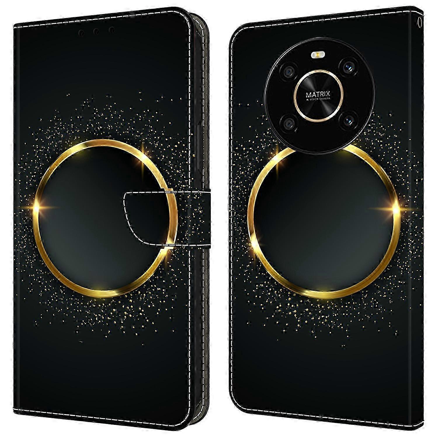 Scratch-Resistant Mobile Phone Case with Shockproof Pattern and Wallet Stand for Compatible Device