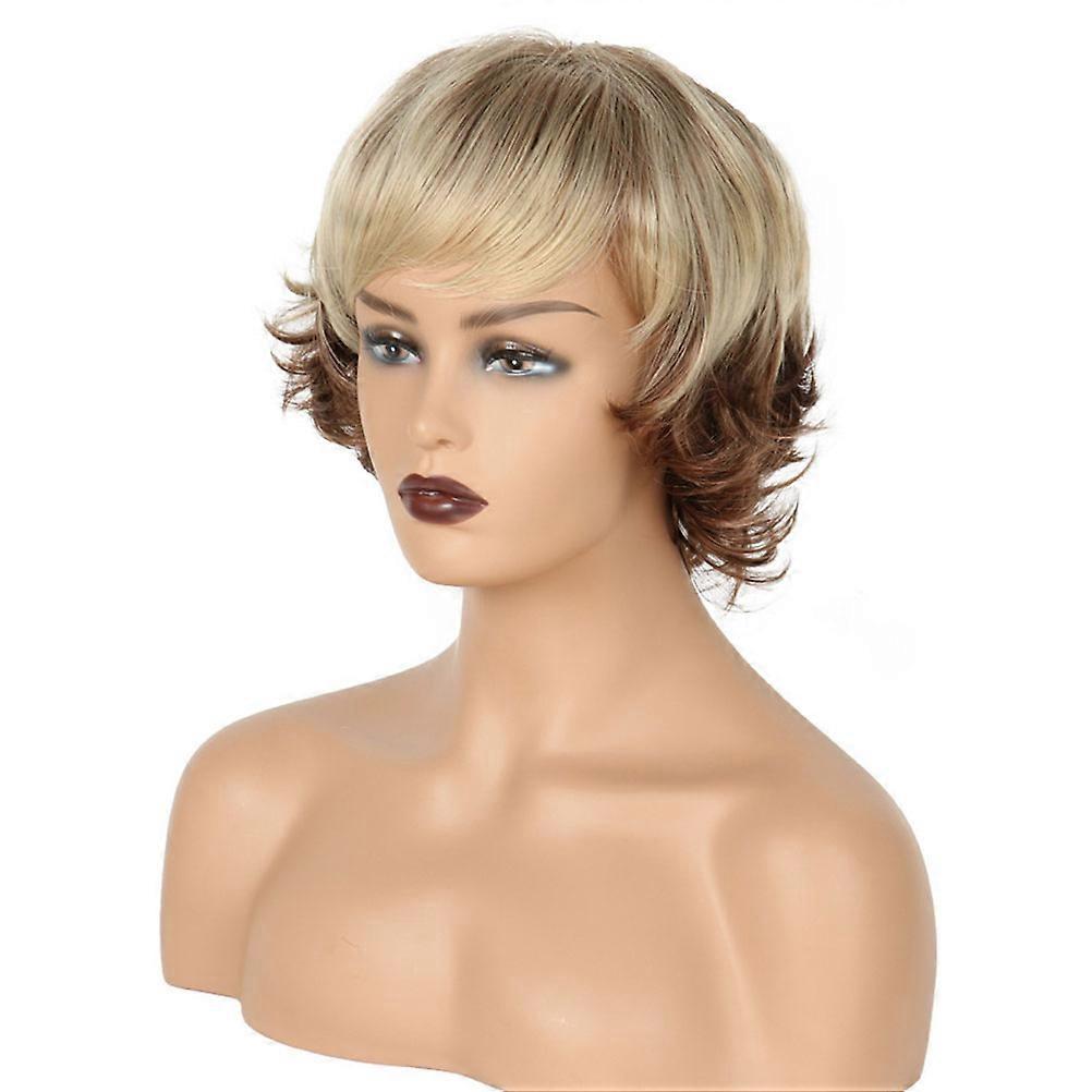 Çene Uzunluğu Peruklar Kabarık Saçlı Peruk Net Peruk Kadın Kız Bayan için Gerçekçi Saç Kapüşonlu 33x16cm 1Pcs