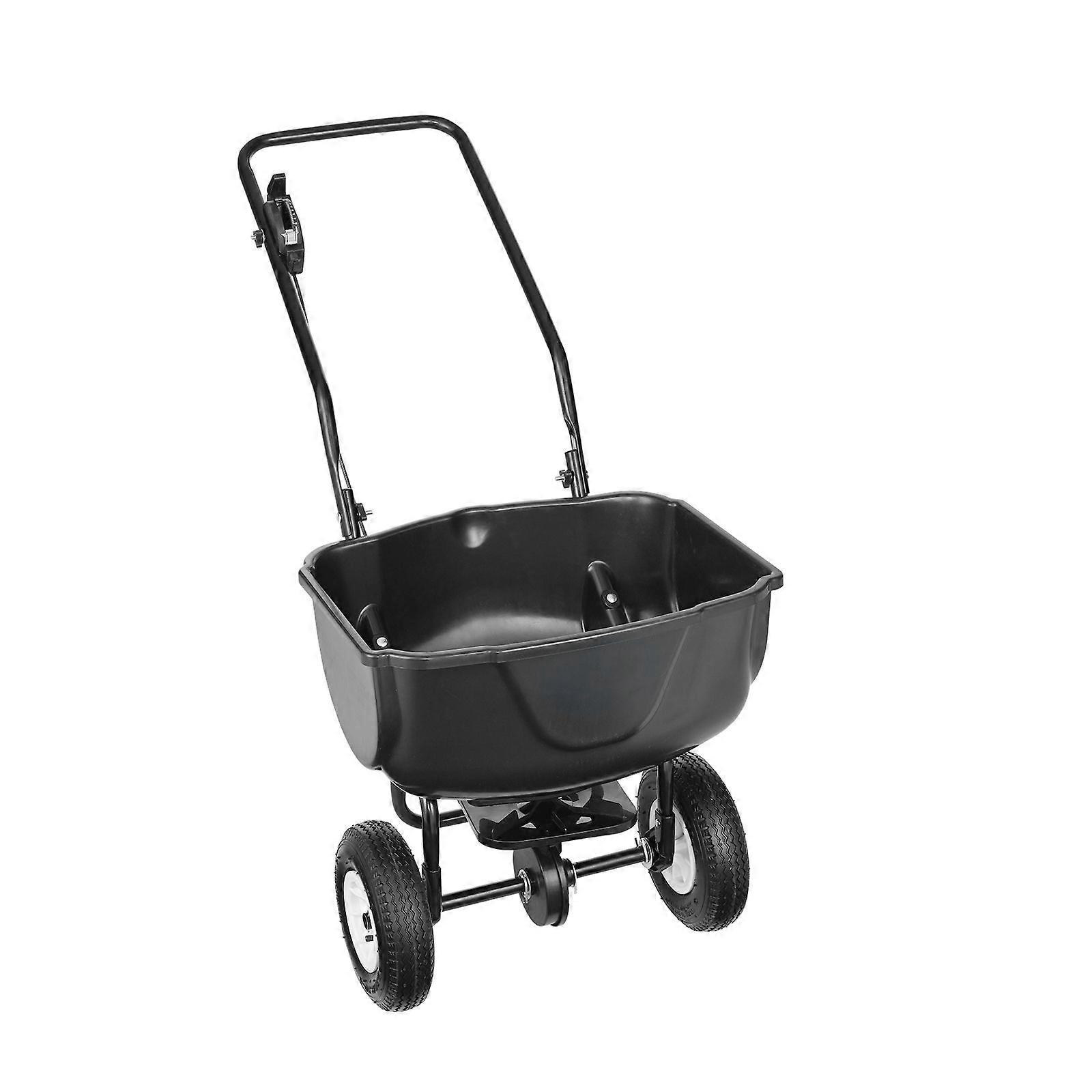 Broadcast Spreader, 60 lb walk-bak torvspreder med 8 "hjul