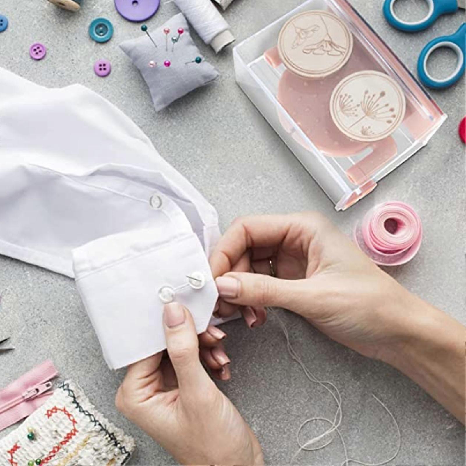 Double Headed Needle Threader with 10 Sewing Needle 2 Needle Minder Easy Operation Cactus Needle Threader for Elderly 