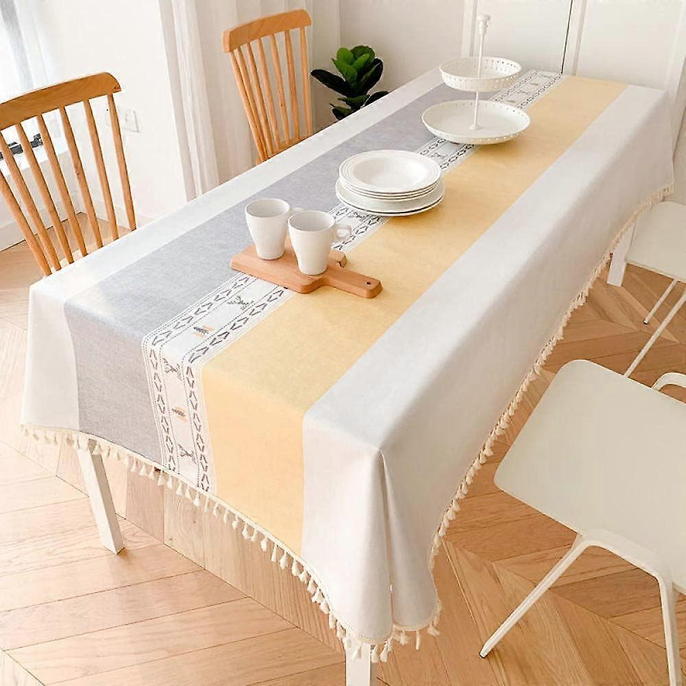 Washable Garden Table Cloth Wax Tablecloth Tablecloths Grey 130 x 130 cm