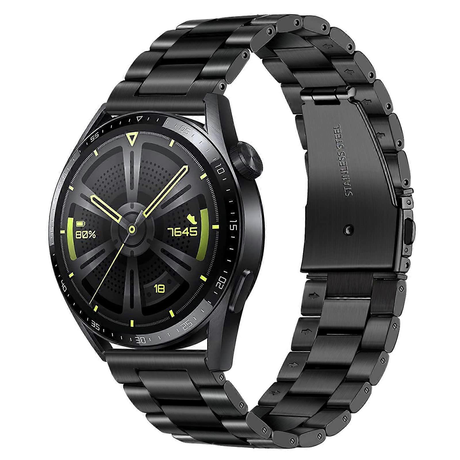 Replacement Strap for Huawei Watch GT5 46mm - 22mm Black Stainless Mesh, Compatible With GT5 Pro, GT4, GT3 46mm, GTR3