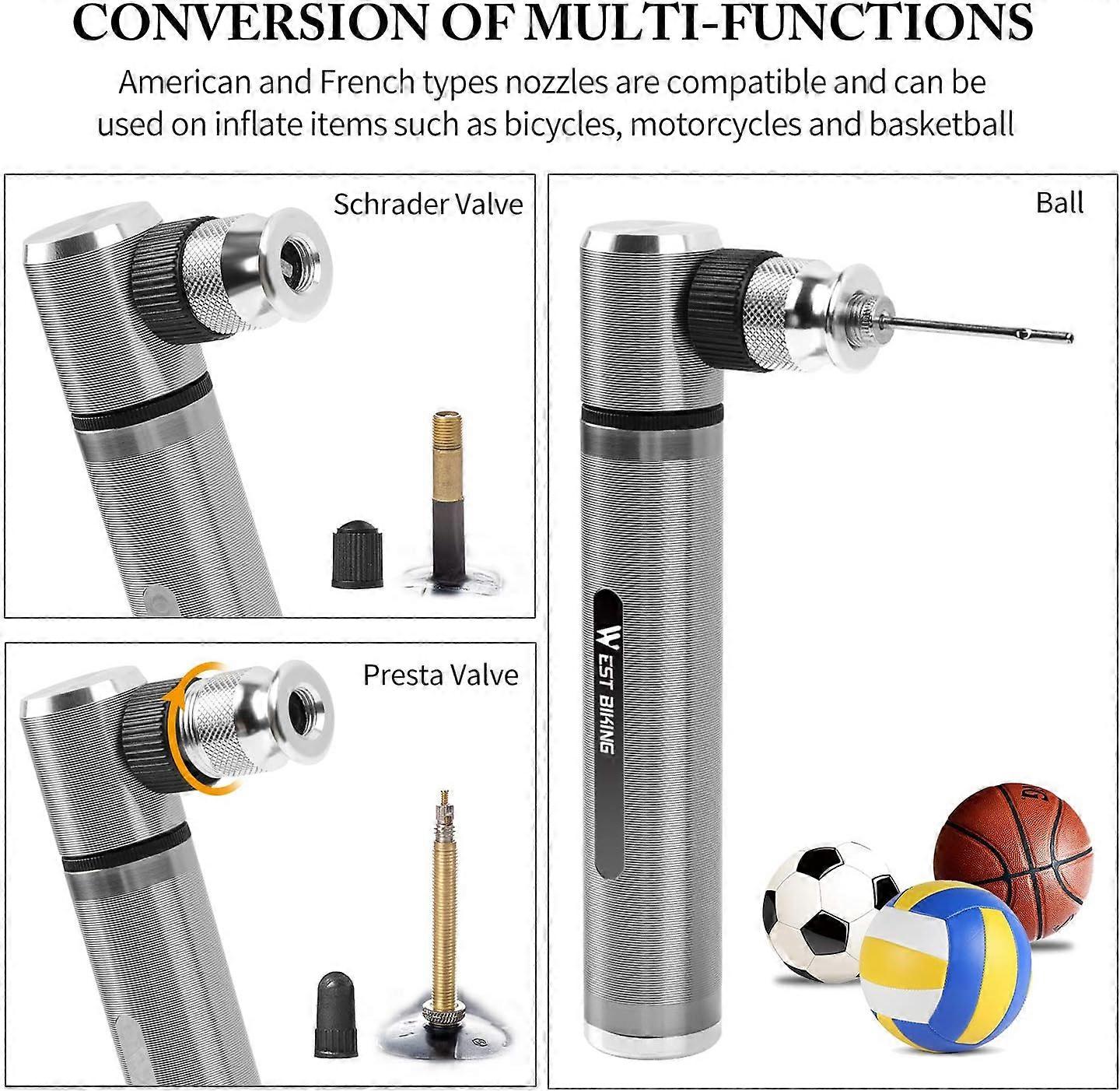 Mini Bike Pump - Bicycle MTB Pump, Small and Lightweight.
