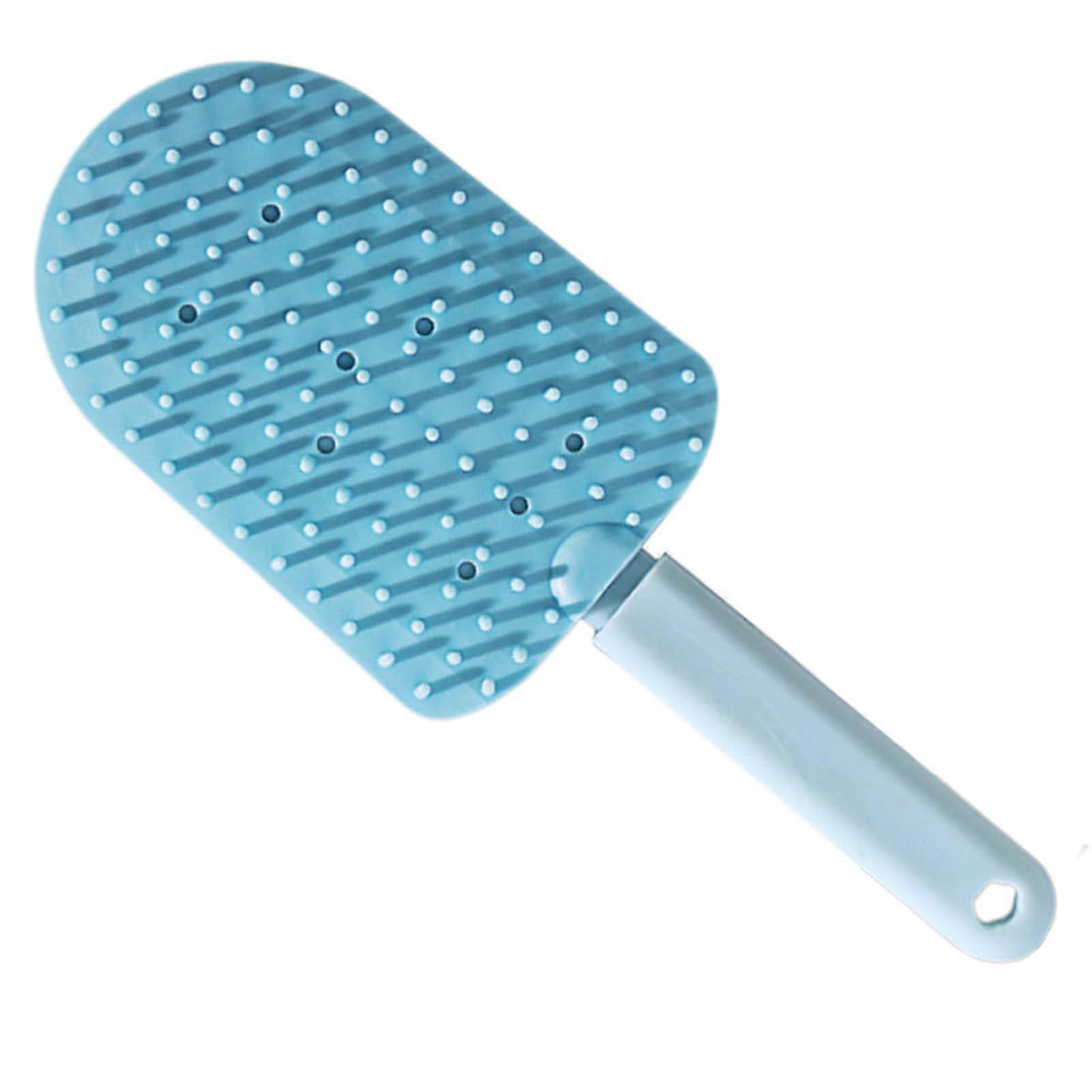 Pet comb, dog comb Gentle detangling tool with ergonomic nonslip handle and ice cream design brush for puppies, households, salons, blue.