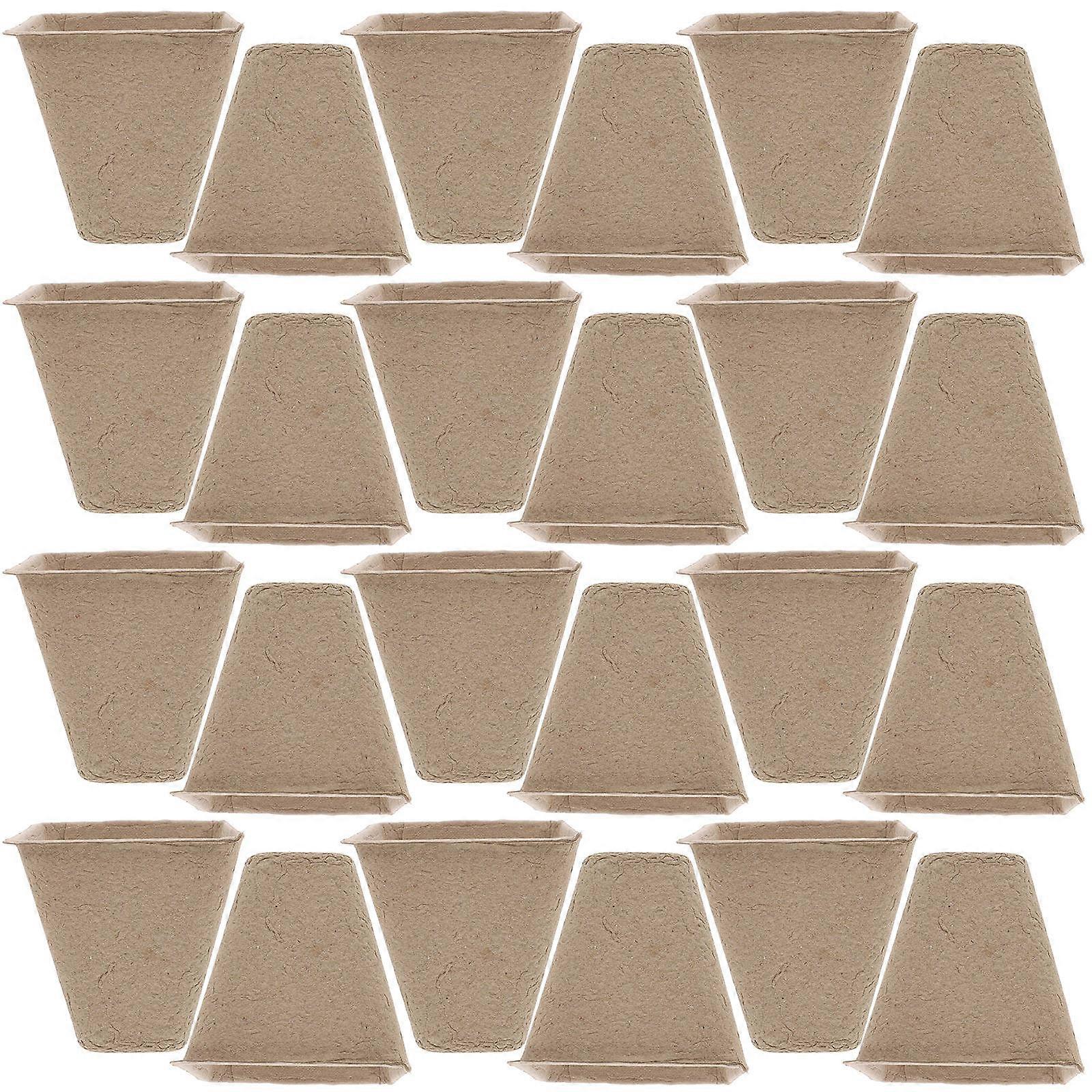 Gardening Pots Paper Planter Pots For Family Activities Germination And Planting Coffee Color 50Pcs