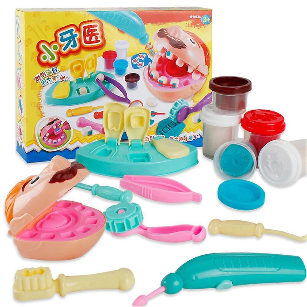 Creative Kit Boy Clay Toy Set Tooth Extraction for Kids Girls Boys Dentist Role-play Kit 31X22X5cm 1Set