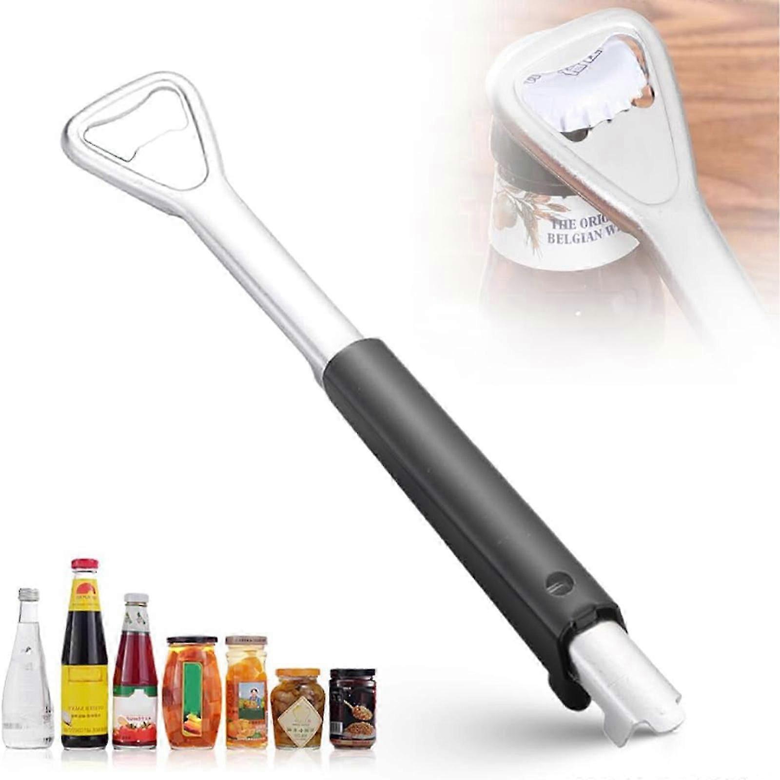 Adjustable Jar Opener for Weak Hands, Adjustable Multifunctional Stainless Steel Can Opener, PortableJar Lid Gripper, Manual Jar Bottle Cap Opener for