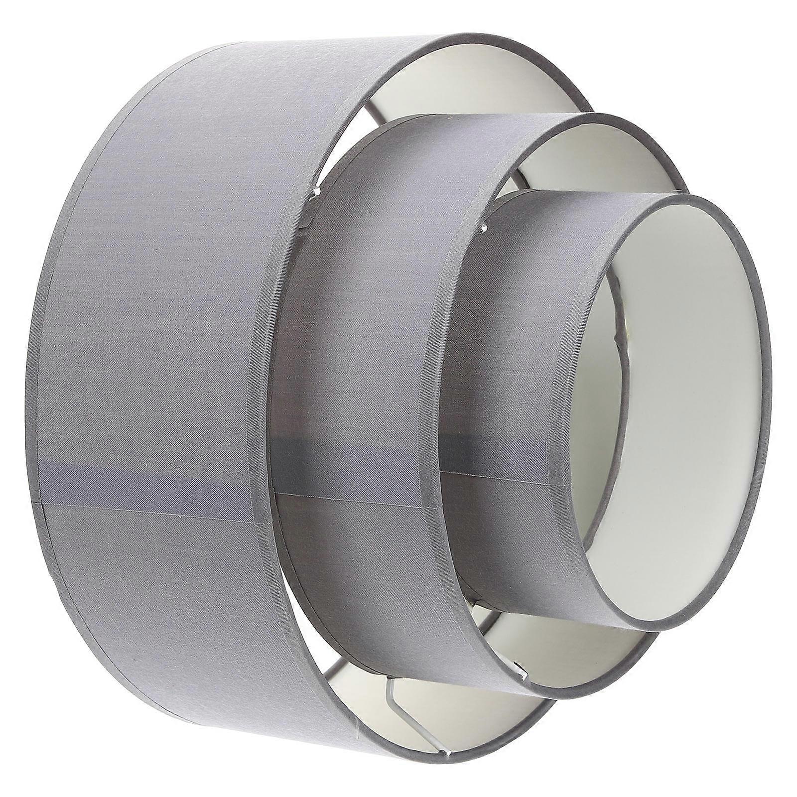 Drum Light Shade Decorative Effects Dark Grey 28x20cm Protect Eyes 1Set