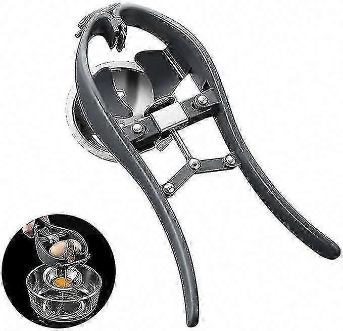 Stainless Steel Egg Opener & Cracker - Automatic Egg Separator for Yolk & White, Handheld Eggshell Cutter for Quick & Easy Use