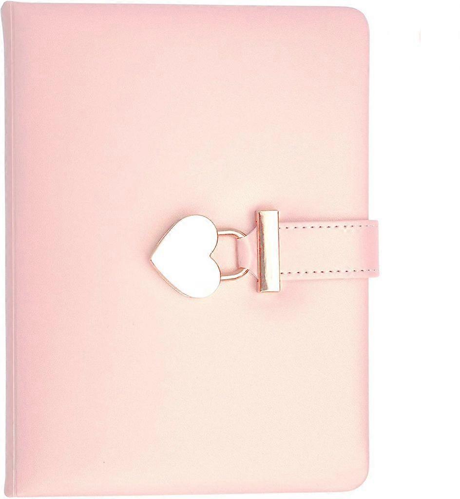 Closed diary girls cute notebook polyurethane heart lock notebook planner writing office notebook