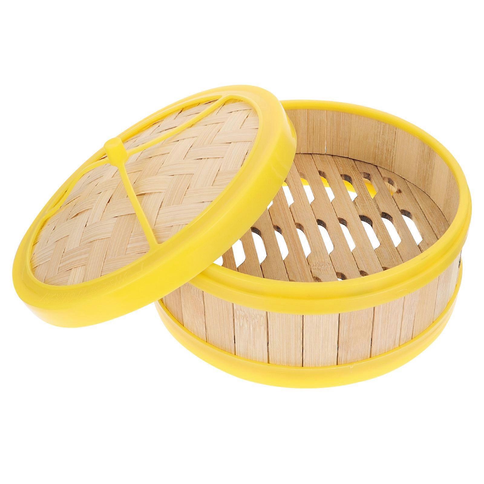 Bamboo Steamer Basket for Steamed Buns with Lid