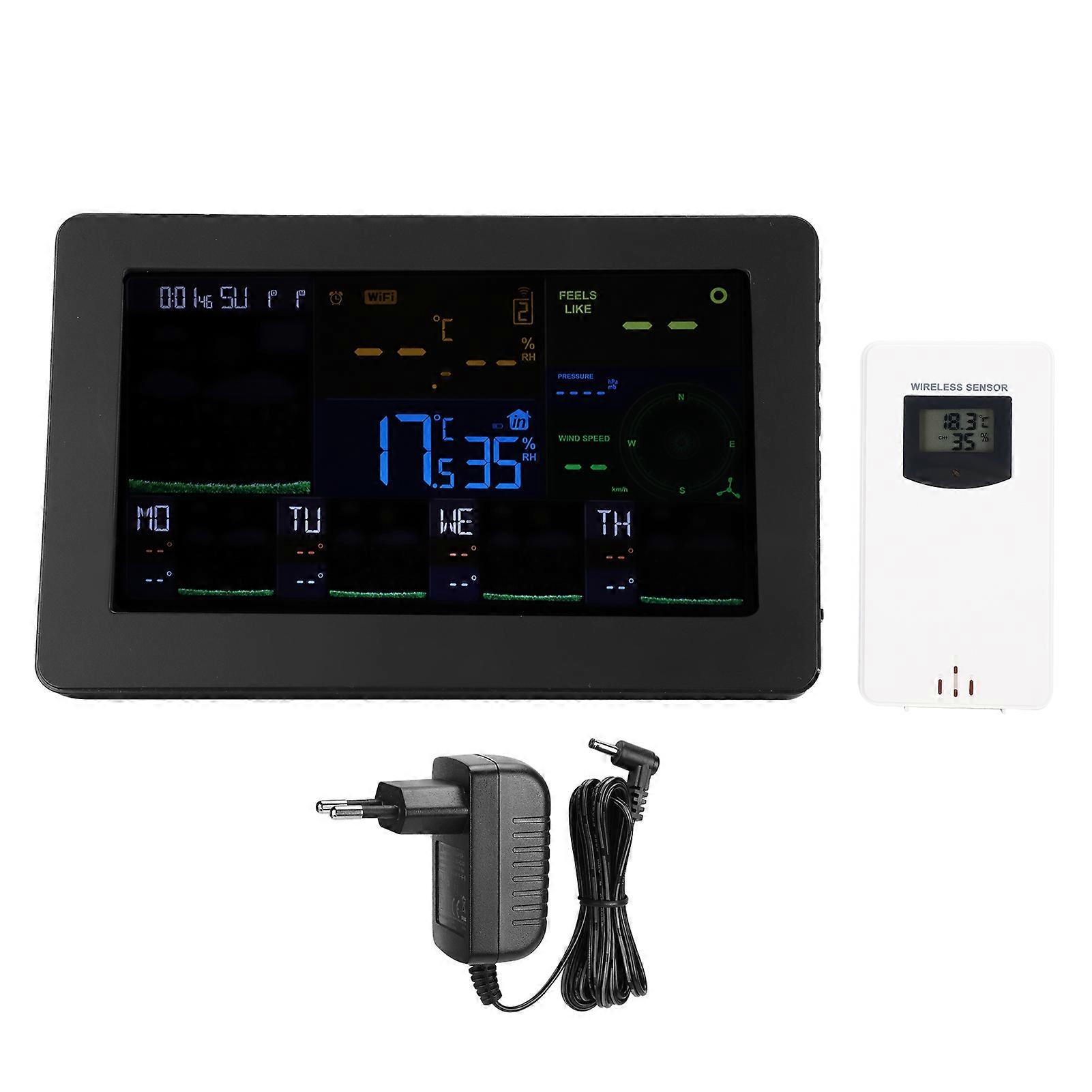 Multifunctional Weather Clock Wind Speed WiFi Clock Thermometer Hygrometer