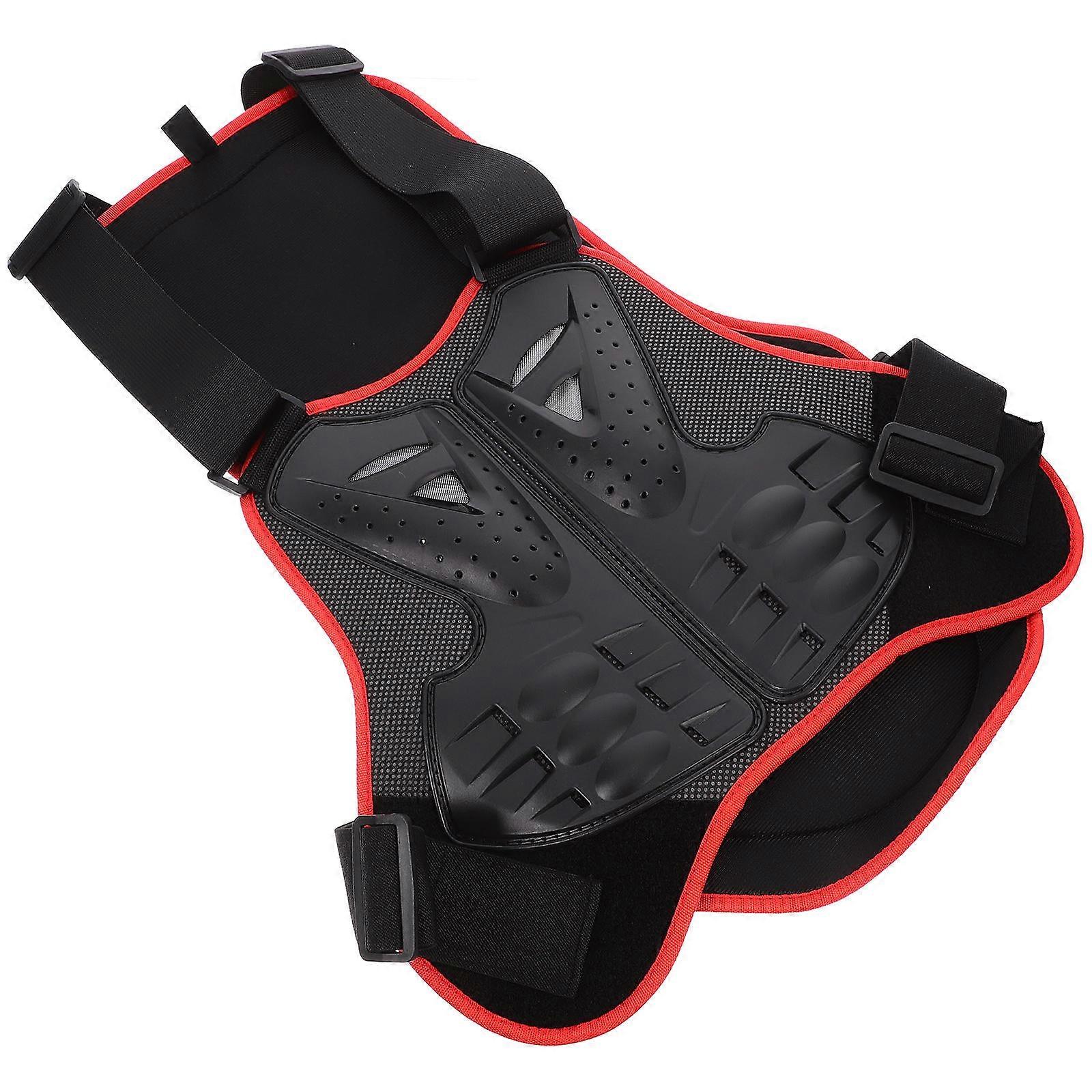 Protective Gear Vest for Riding Sports, Orange Collision Body Protection Jacket with Adjustable Waist Straps and Cushioned Padding for Cycling and